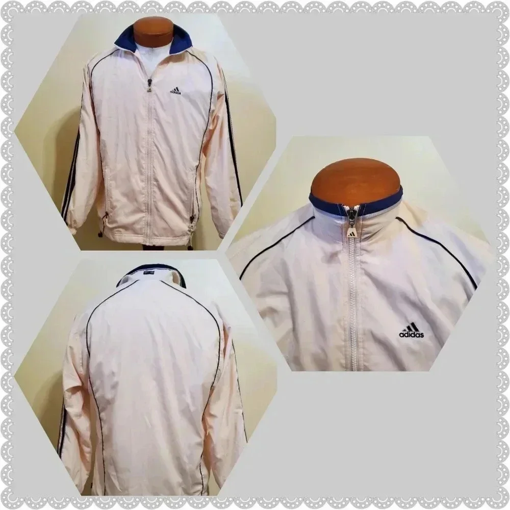 ✨Host Pick✨ Vintage 90s Adidas Light Pink Cotton Candy Skater Windbreaker Jacket